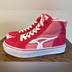 Airwalk Pink and Red High-Top Sneakers New in Box.